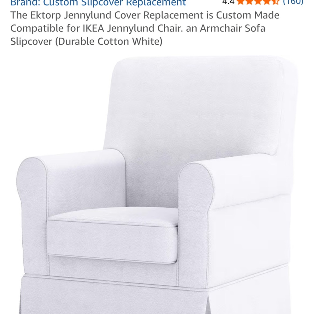 White Armchair Slipcover
